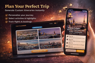 Travel Planner website screenshot