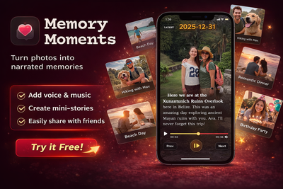 Memory Moments website screenshot